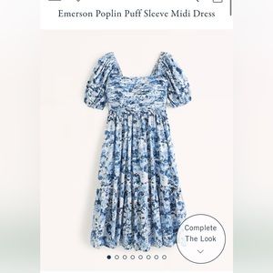 Emerson Poplin Puff Sleeve Midi Dress